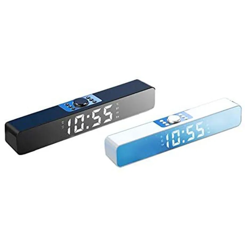 

Светодиодная звуковая панель для телевизора с будильником, беспроводной Bluetooth-динамик, домашний кинотеатр, сабвуфер с объемным звуком, AUX USB,...