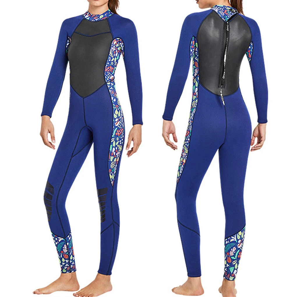 Diving Suit Long Sleeve Back Zip Neoprene  Professional Breathable Wet Suit Full Body Thickened Swimsuit Water Sports
