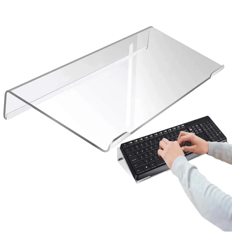 

Keyboard Display Stand Laptop Stand Keyboard Riser Notebook Computer Keyboard Feet Acrylic Adjustable Tilting Keyboard Lifter