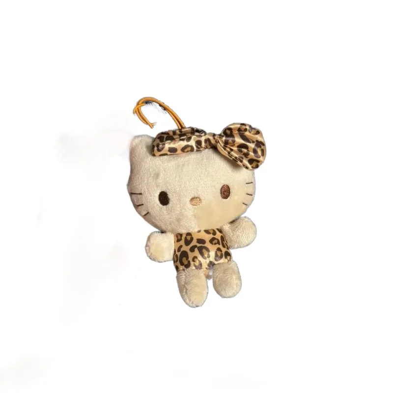 Кукла Hello Kitty аниме Sanrio Dopamine с леопардовым принтом Y2K девушка подвеской через