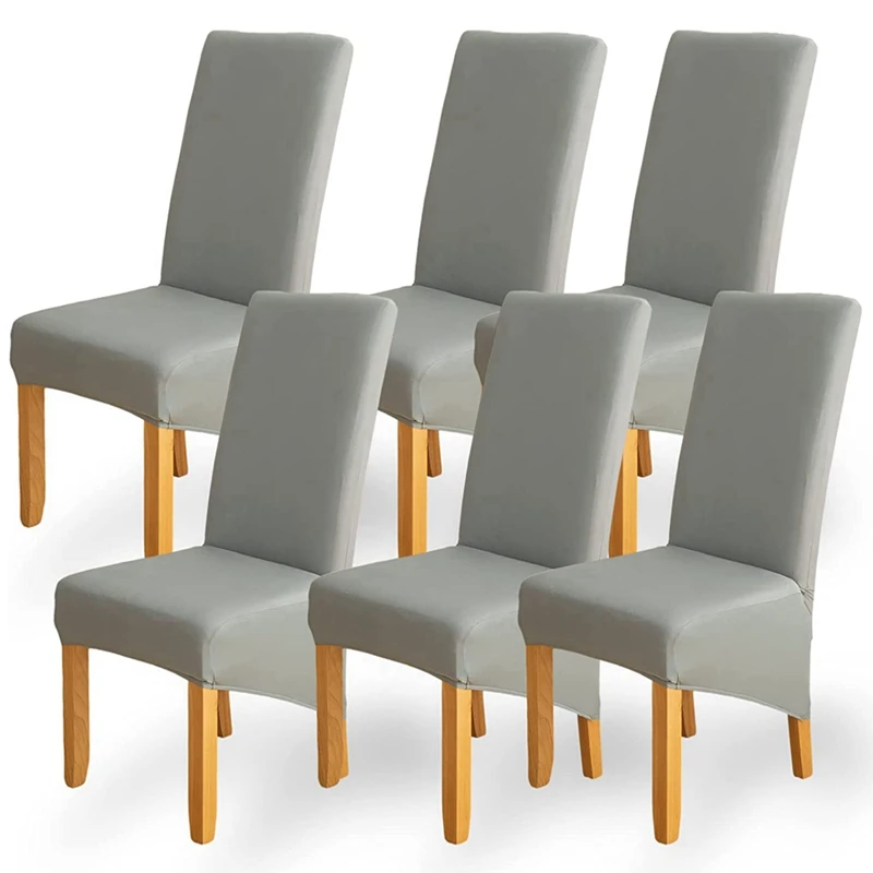 

Набор из 6 чехлов для обеденных стульев, современные эластичные чехлы на кресло стрейч, съемные моющиеся Защитные чехлы для сидений
