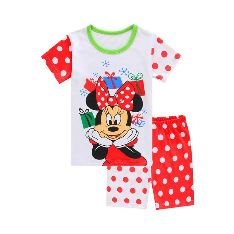 Хлопковый пижамный комплект Disney для детей уличная одежда с героями мультфильмов