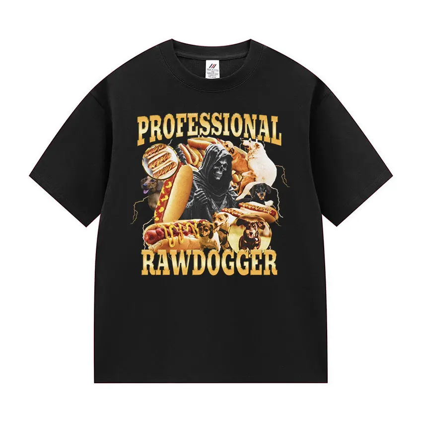 Профессиональные футболки с забавными мемми из сырой собаки мужские летние