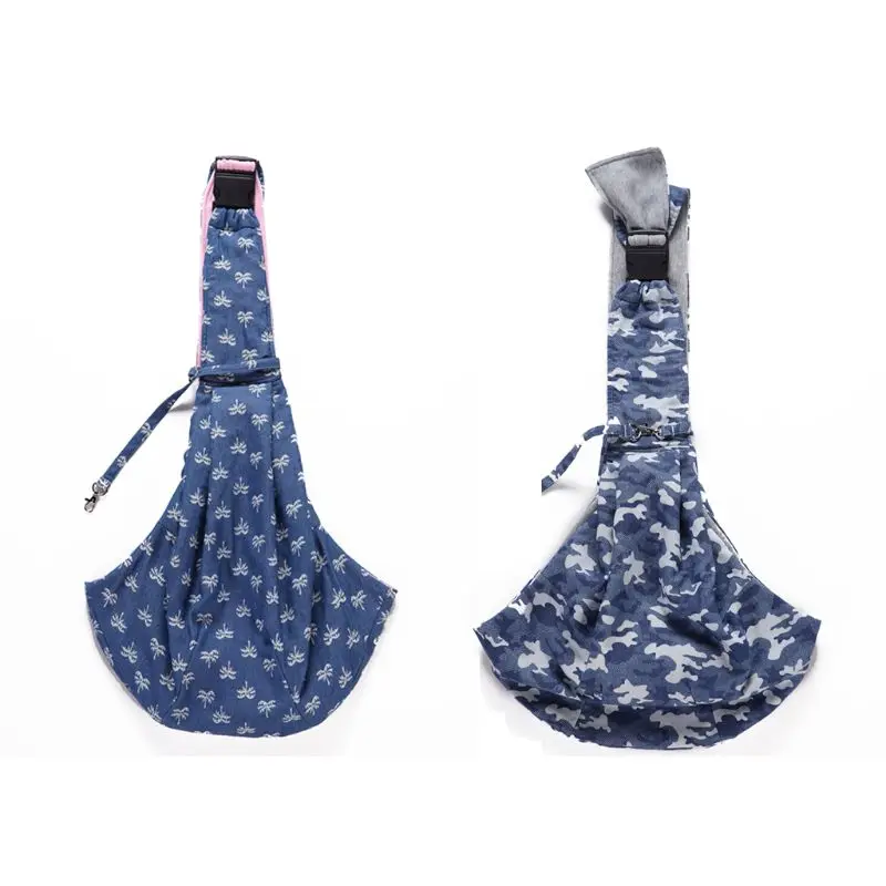 

Simple Blue Background Mobile Phone Bag Buckle Adjustment Pet Bag White Small Pa