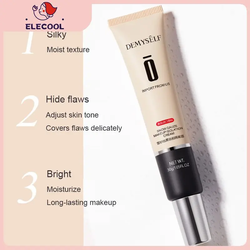

30ml Soft Concealer Poreless Primer Cream Moisturizer Pores Base Face Oil-Free Poreless Oncealer Foundation Cream TSLM1