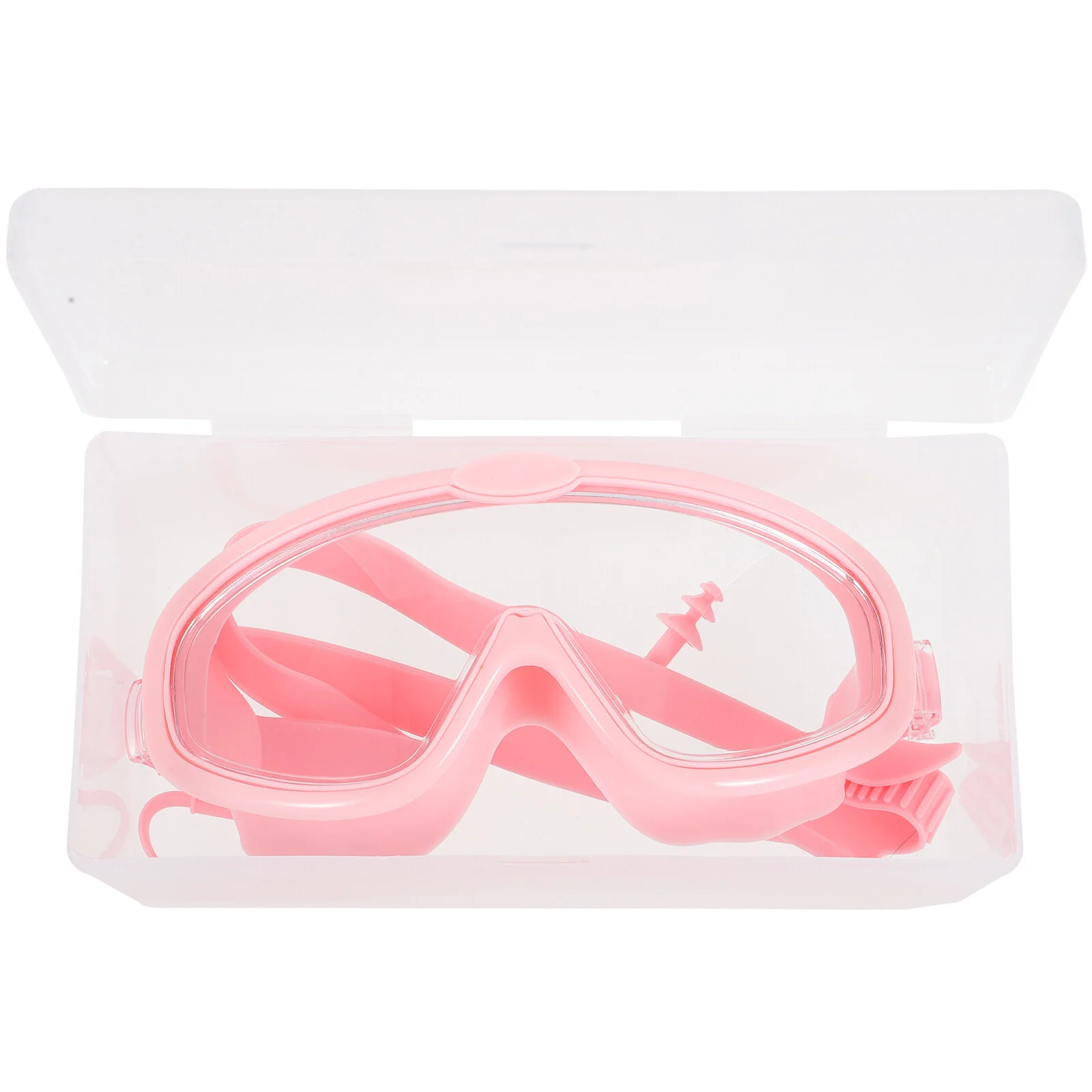 

Kids Goggles Swimming Glasses Mirror Box Adjustable 3-5 Silica Gel 3-6 Children