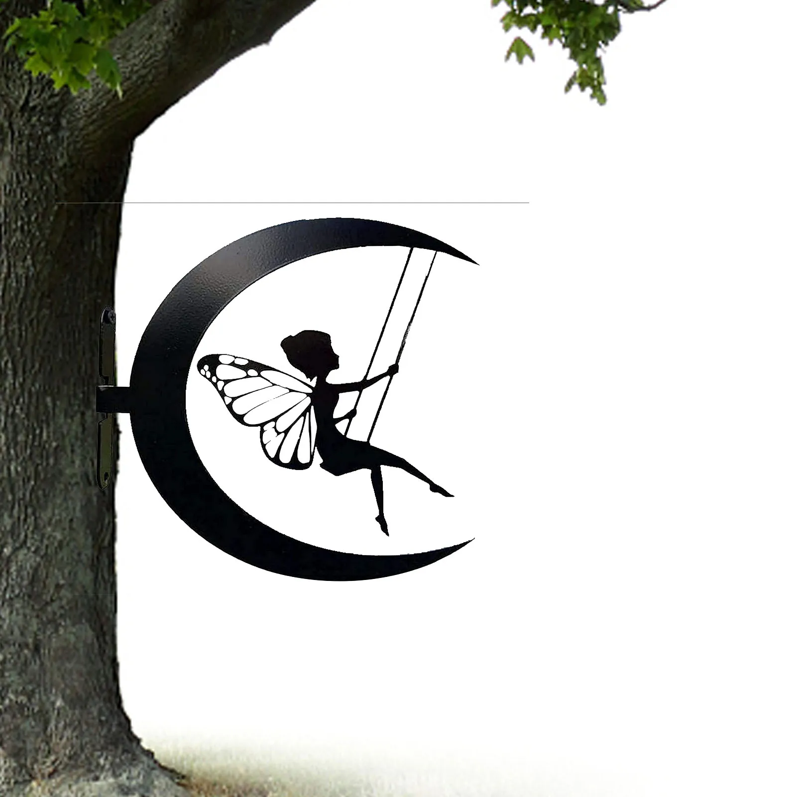 

Металлическая сказочная подставка для сада, Ярда, искусство, ставки для дерева, прочное украшение сказочного силуэта для сада, лужайки, пати...