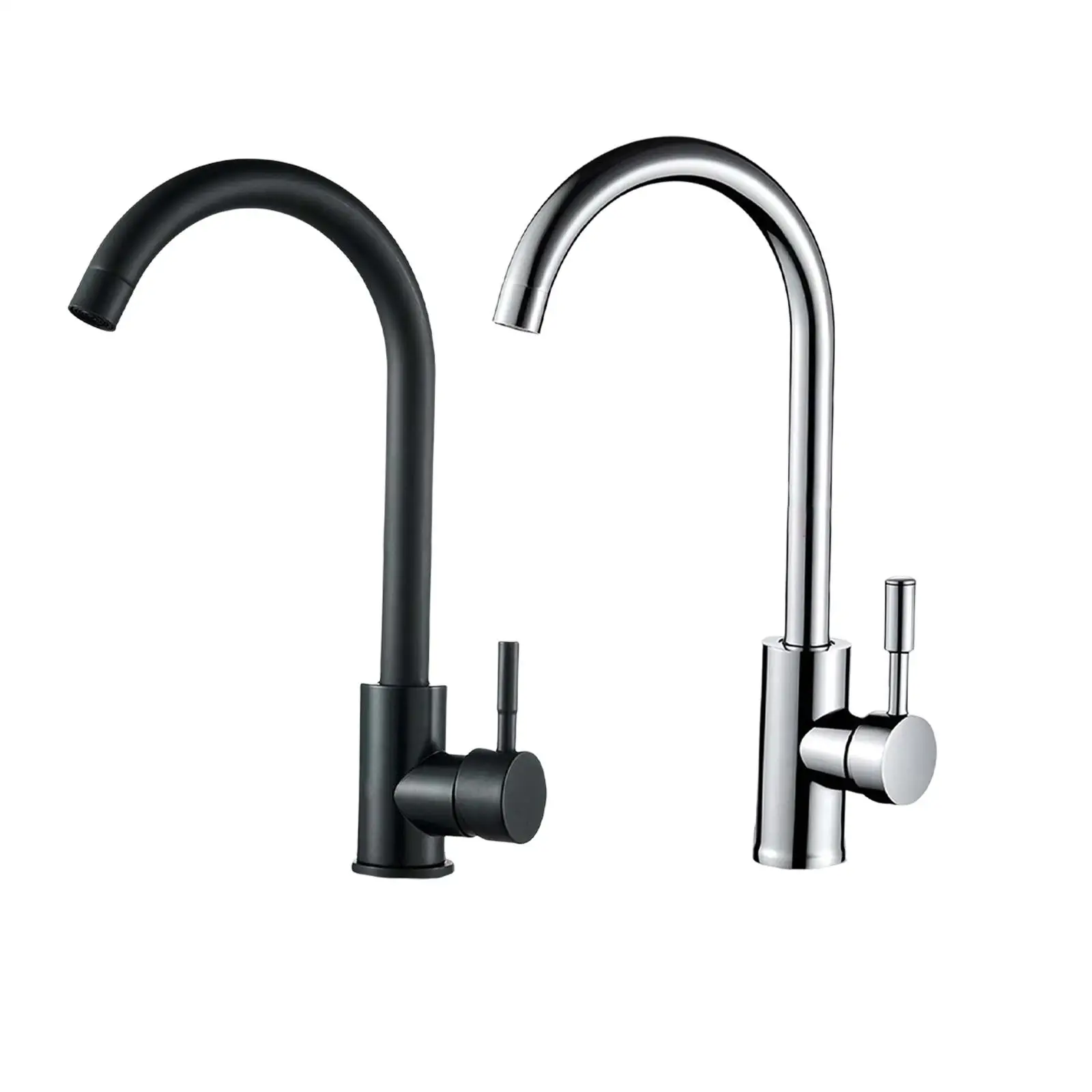 

Cold Water Faucets High ARC One Handle Deck Mounted 360° Rotatable Bath Sink Taps for Hotel Home Improvement Garden Household