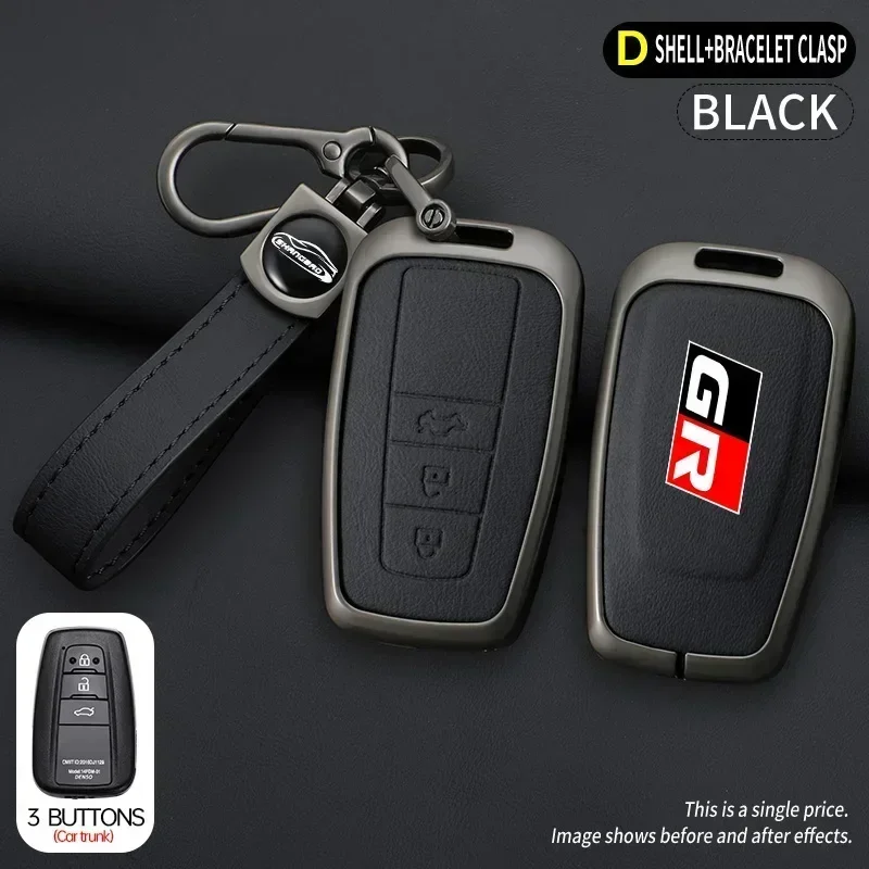 

Чехол для автомобильных ключей для Toyota GR Prius Camry Corolla CHR C-HR RAV4 Land Cruiser Prado, чехлы для ключей из цинкового сплава, аксессуары