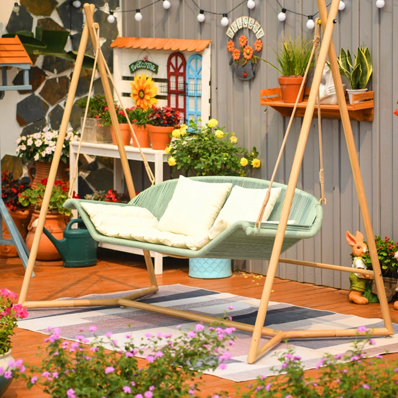 Садовые качели-шезлонги для террасы подвесной гамак расслабления Вибрирующая
