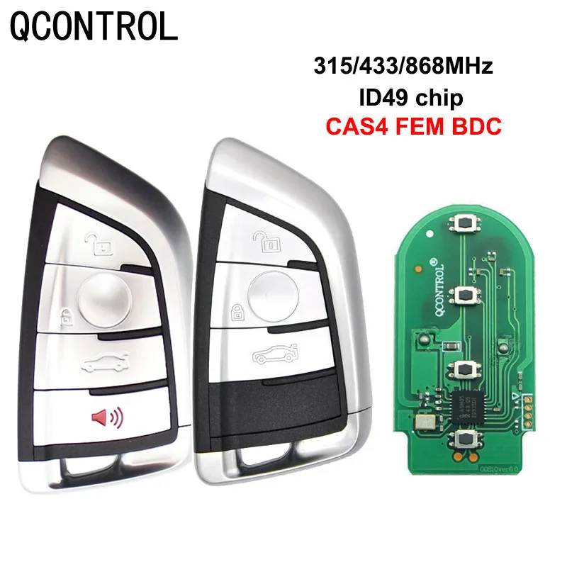 Умный пульт дистанционного управления QCONTROL для автомобиля 4 BT 315/433/868 МГц ID49 чип BMW