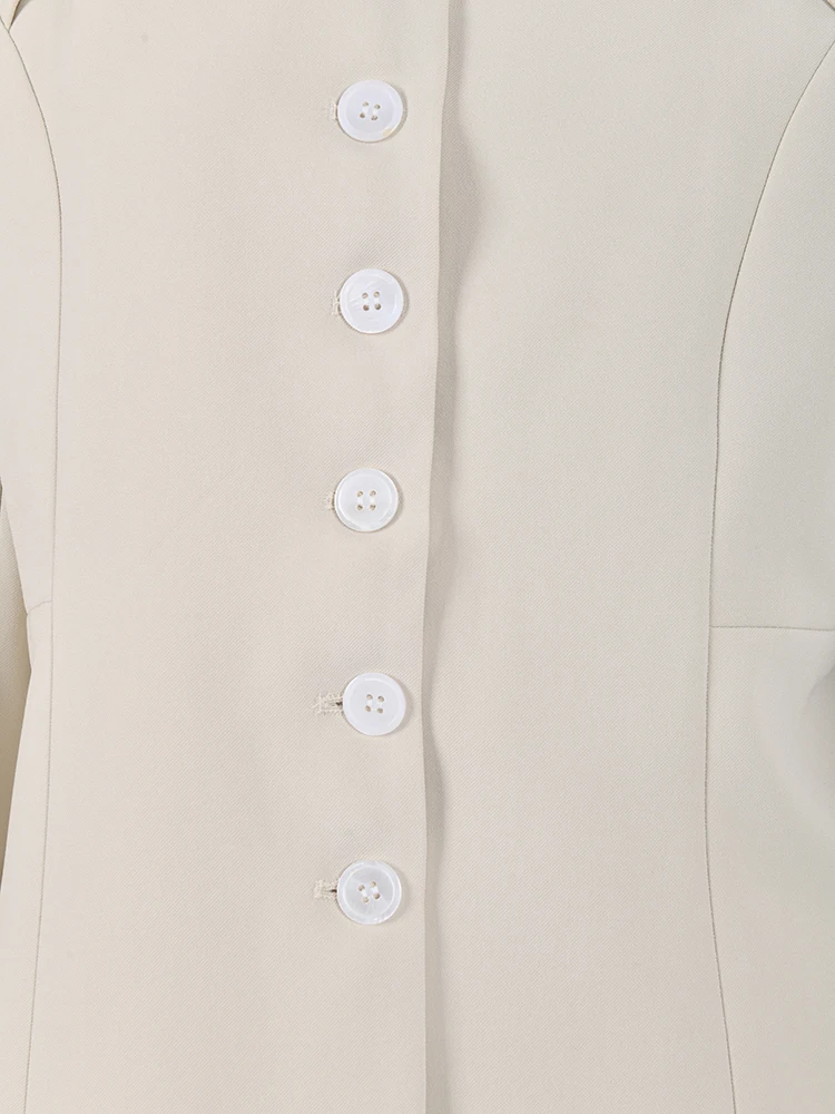 Женский однобортный Блейзер ZMEENNA абрикосового цвета новый пиджак с квадратным