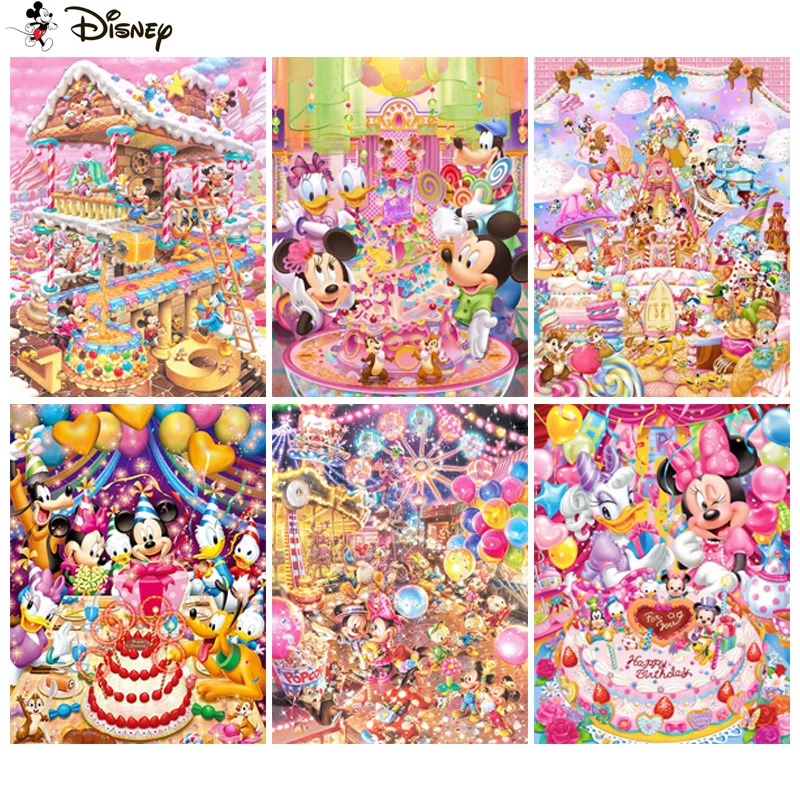 Алмазная 5d картина Disney полноразмерная/круглая Микки и Минни из мультфильма