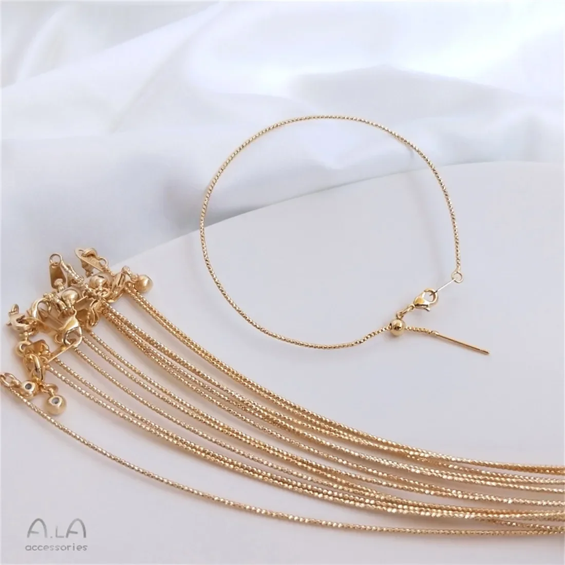 Универсальный браслет 14-каратного золота пакетная цветочная линия тип булавки