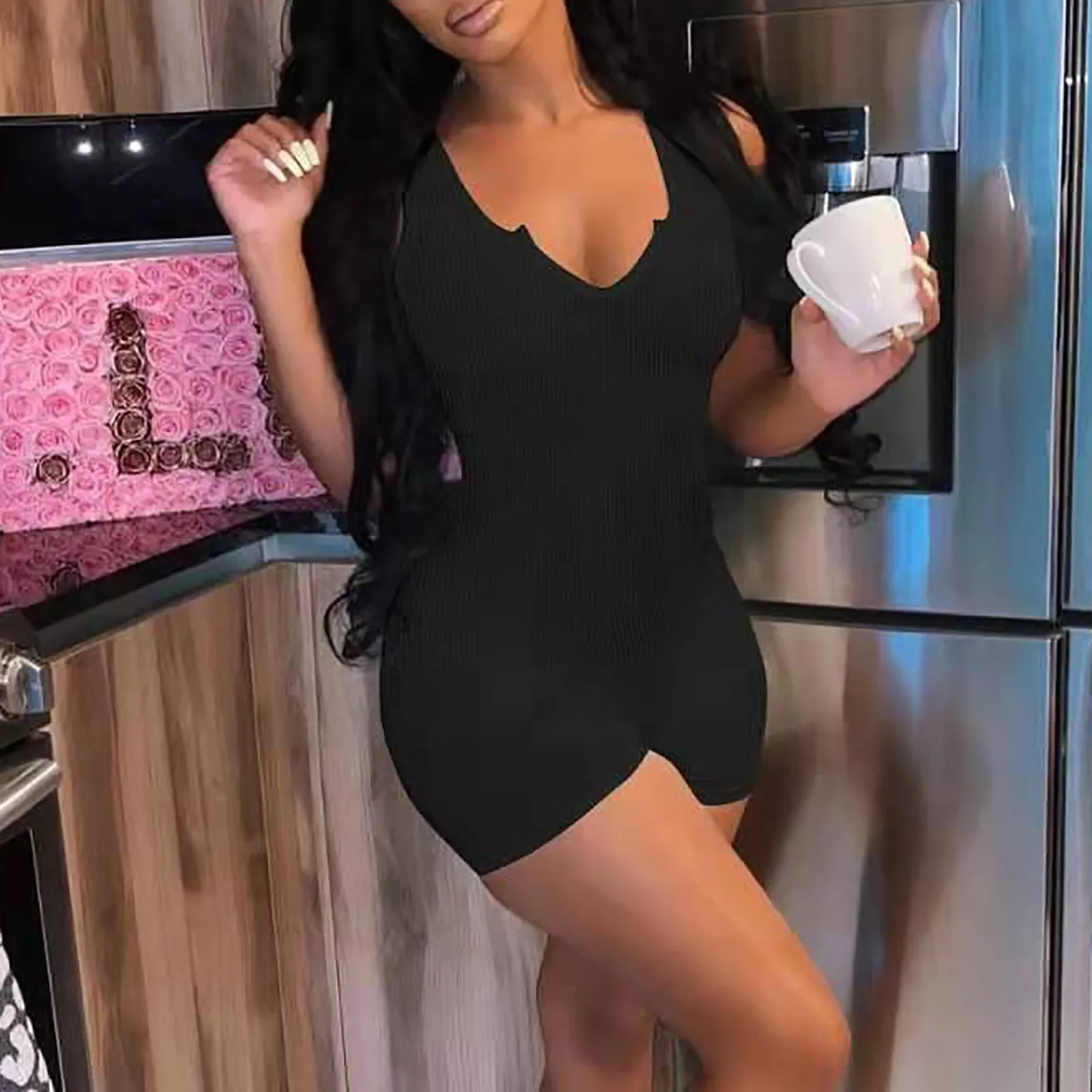 

Women's Sexy Summer Casual Tank Sleeveless Club Party Rompers Short Jumpsuits Sequined Romper