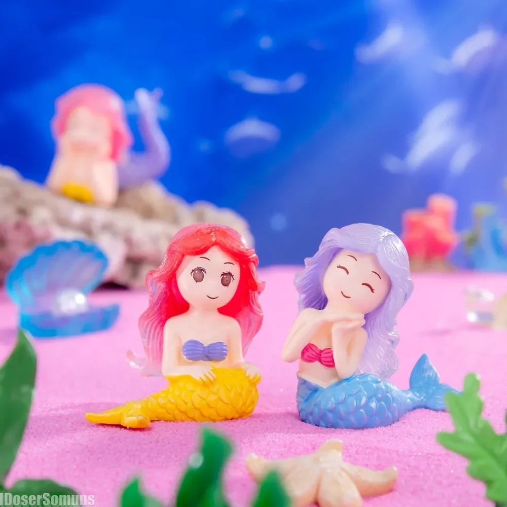 Мини-смола ручной работы микро миниатюрный орнамент русалки пейзажные фигурки