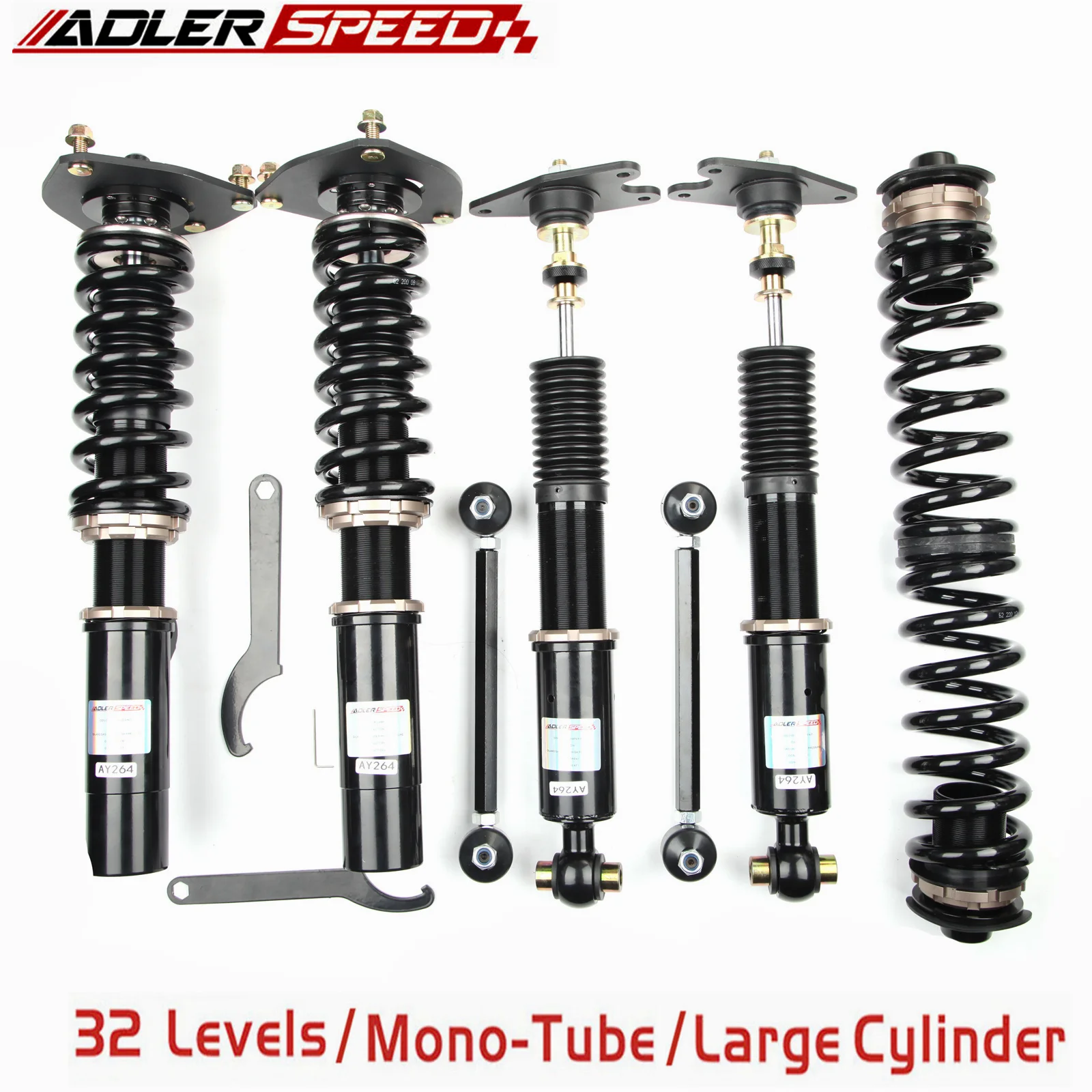 Комплект регулируемой опускающейся подвески ADLERSPEED Coilover для BMW 228i/230i (F22/F23) 2014-19