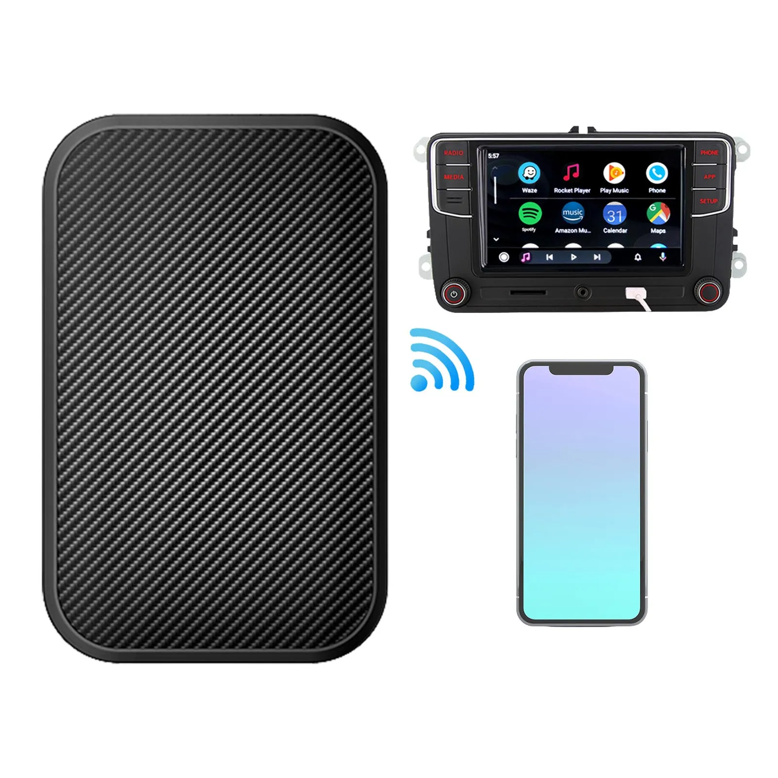 

Carplay AI Box Wireless Carplay Netflix Android Box Car Multimedia Player Android System 82G Car Radio Multimedia Player Box