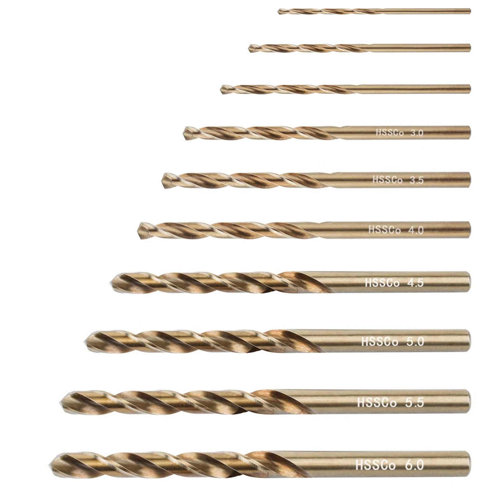 

Набор спиральных Сверл из быстрорежущей стали с титановым покрытием, 10 шт., Высокоскоростная сталь с пластиковым чехлом для бетона, плитки, ...