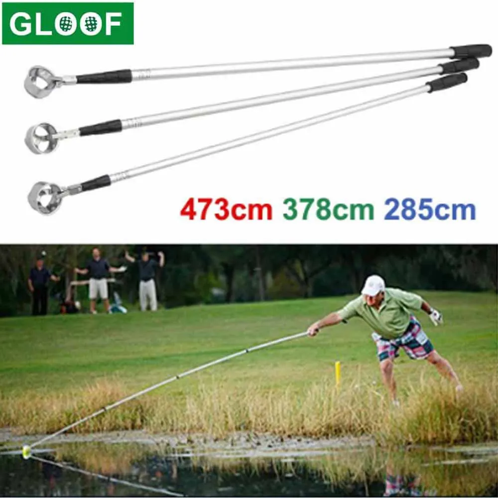 Golf Ball Retriever, Aluminum alloy Telescopic Extendable Golf Ball Retriever for Water Golf Ball Pick Up Retriever Golf Gift