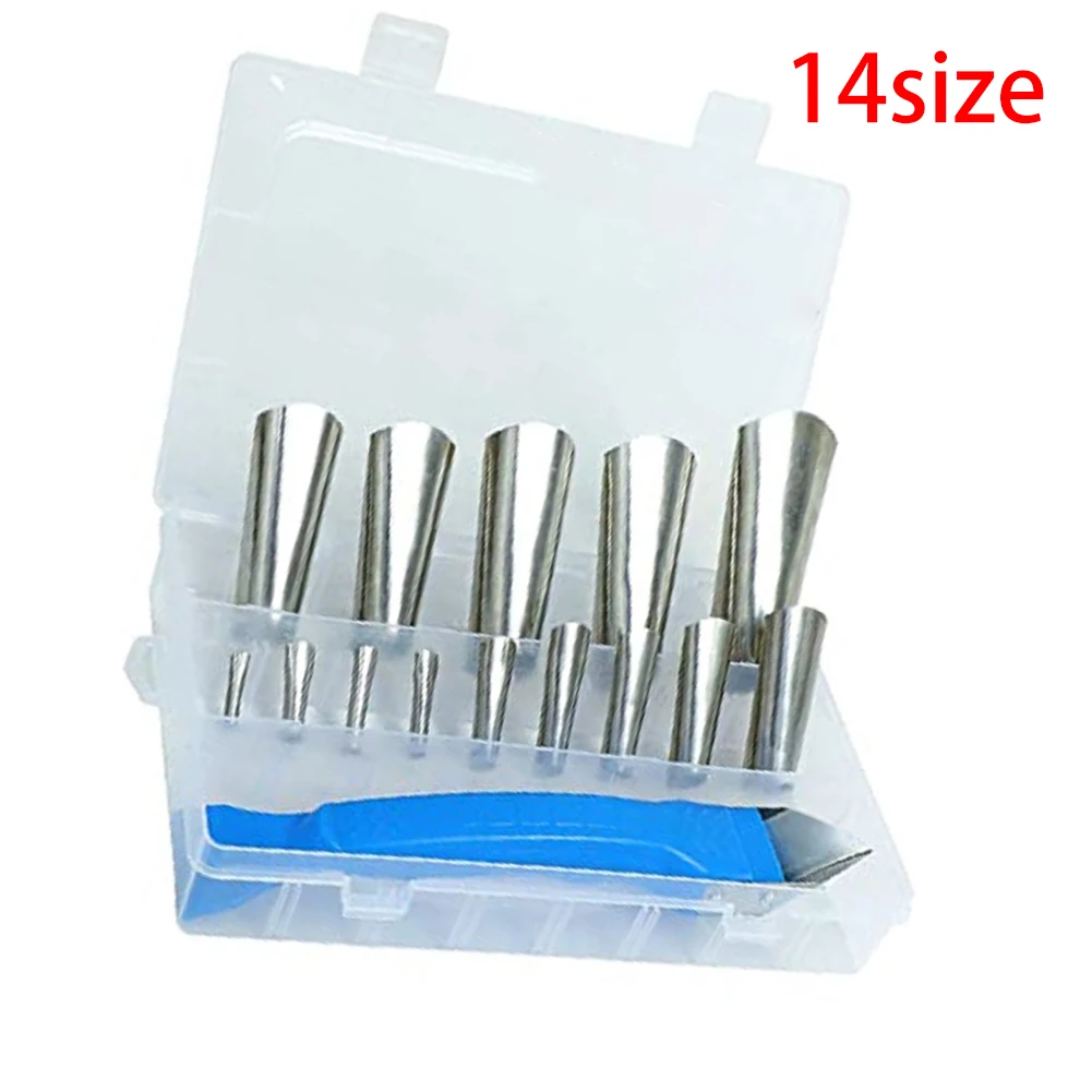 

14PCS Stainless Steel Caulk Nozzle Applicator With 2 In 1 Glue Tool Caulking Finisher Glue Silicone Sealant Finishing Tool