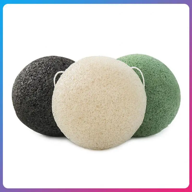 

1Pcs Natural Facial Cleanse Exfoliator Puff Face Cleaning Sponge Round Shape Konjac Face Washing Sponge Facial Cleanser Tools