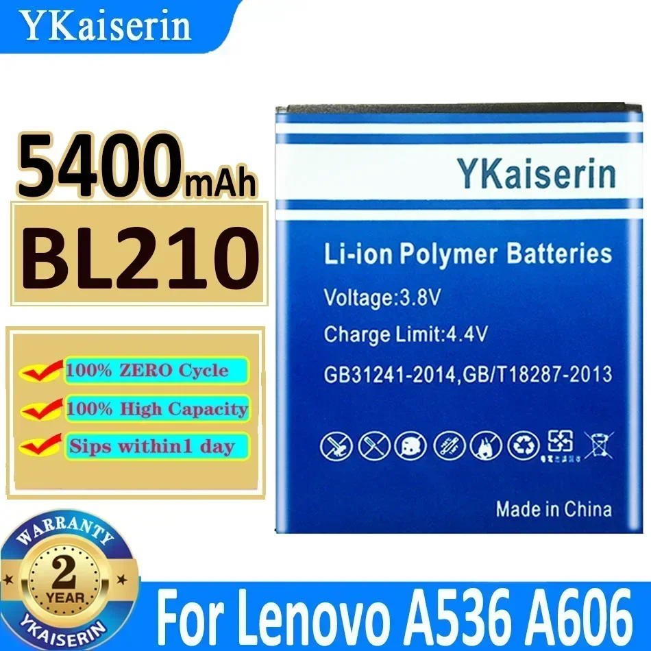 BL210 BL-210 5400 мАч аккумулятор для Lenovo A536 A606 S820 S820E A750E A770E A656 A766 A658T S650 телефон замена