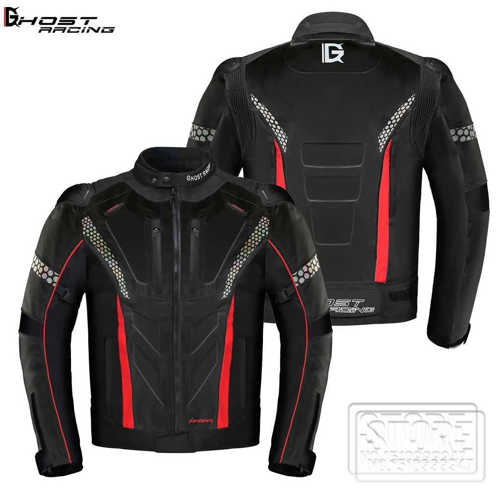 

4 Seasons Motorcycle Jacket Protective Gear Men Summer Autumn Moto Jacket Motocross Off-Road Jacket Removable Liner Body Armor