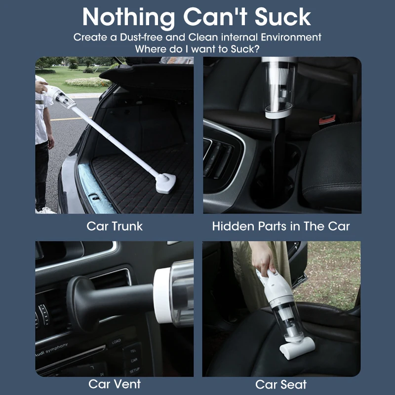 Беспроводной ручной мини-пылесос маленький и большой присоски мощный