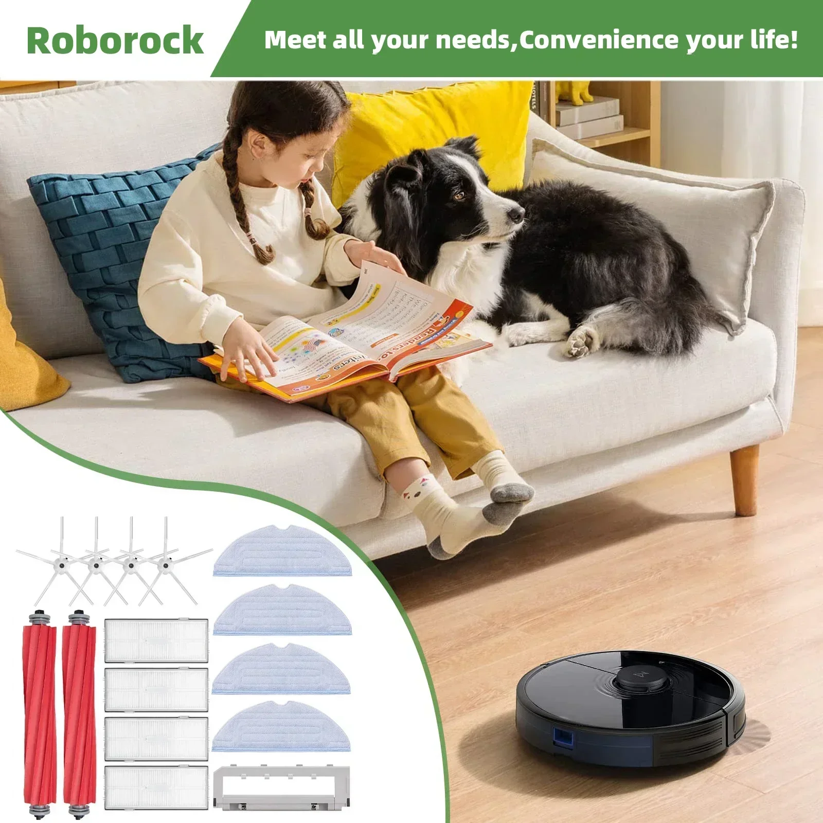 Сменные детали для робота-пылесоса Xiaomi Roborock S7 / T7S Plus MaxV основная боковая щетка