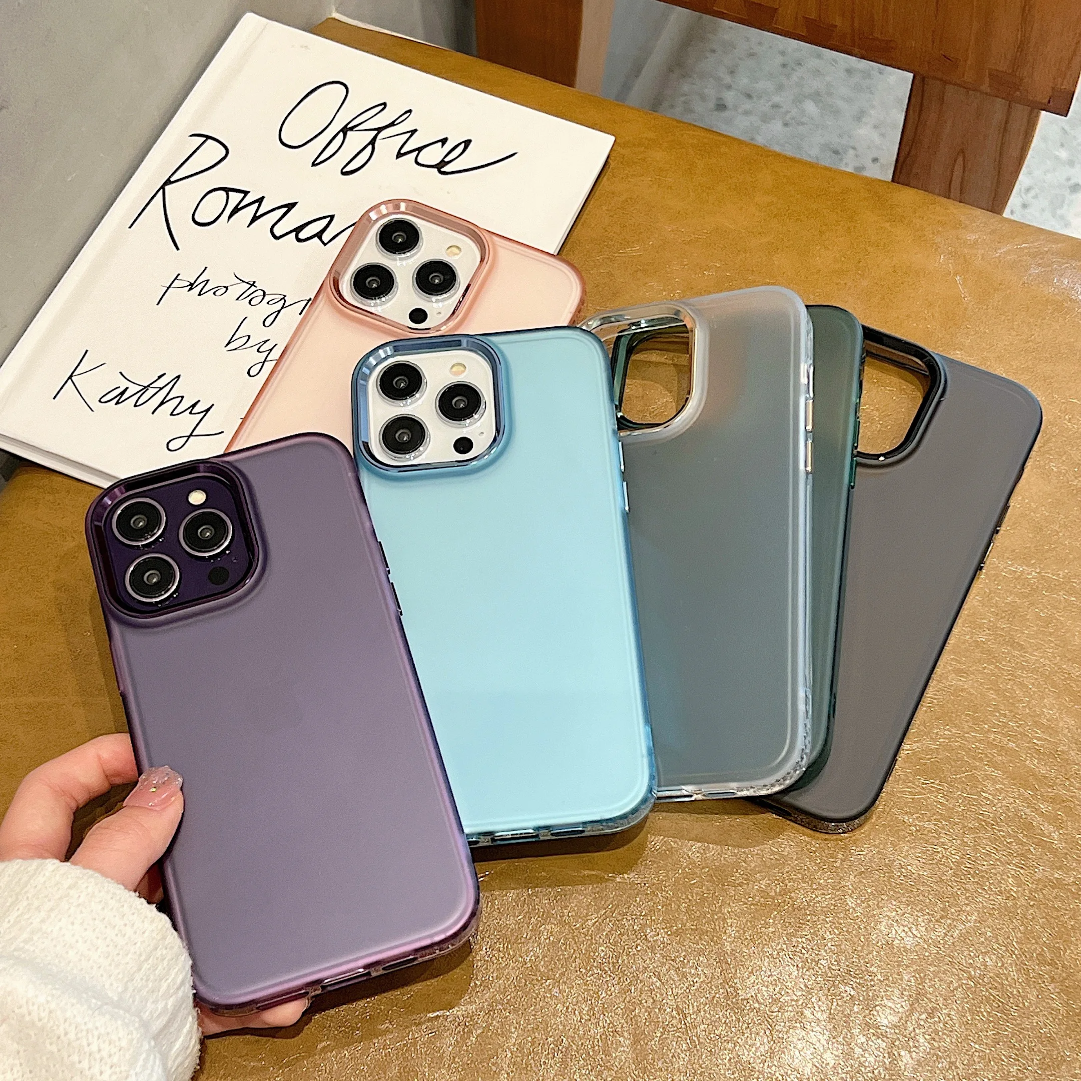 

Luxury Ultra Thin Transparent Matte Case iPhone 14 Plus 13 11 12 Pro Max case Soft Silicone Shockproof Cover Phone Cases