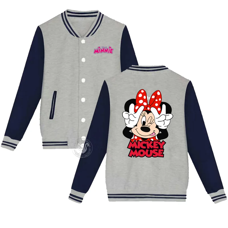 Детское осенне-зимнее пальто с принтом Микки Мауса для мальчиков и девочек от 2 до