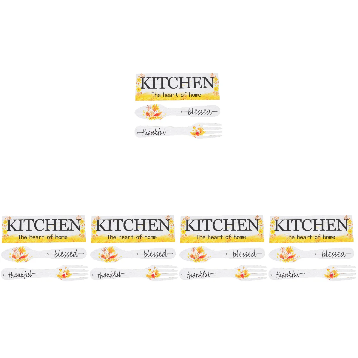 

5 Sets Rustic Decorative Delicate Farmhouse Restaurant Signs Wall Ornament Kitchen Wall Decor Wall Sign