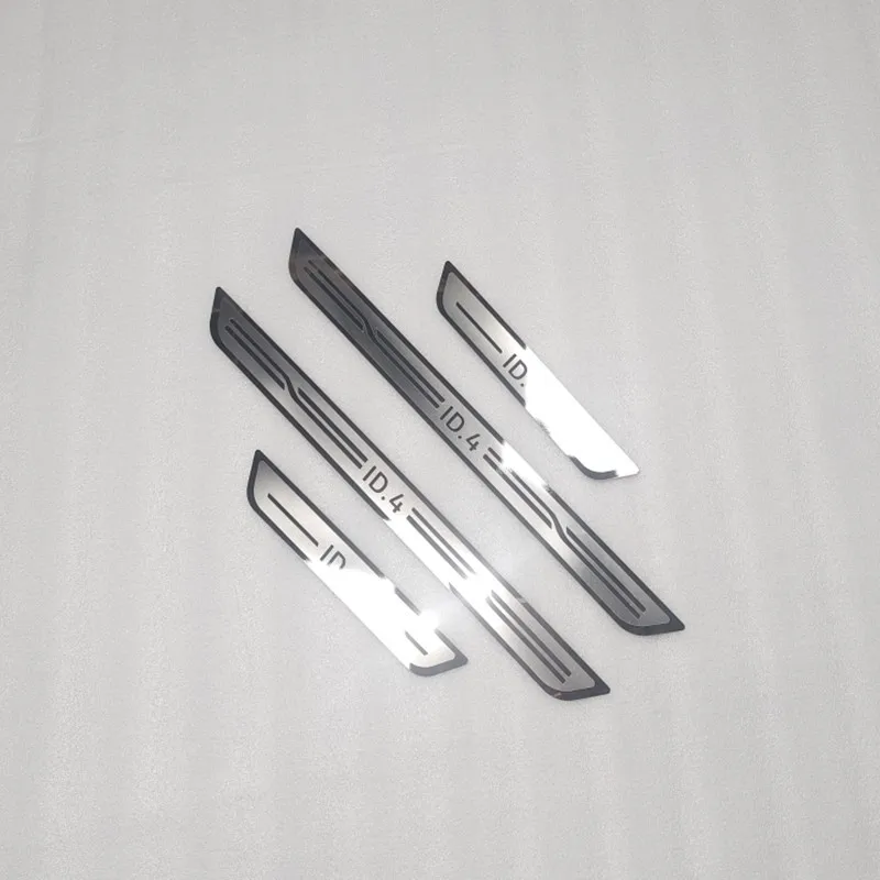 

Car Door Sill Scuff Plate Stickers for 2021 Volkswagen ID.4 Stainless Steel Accessories VW ID4 Styling