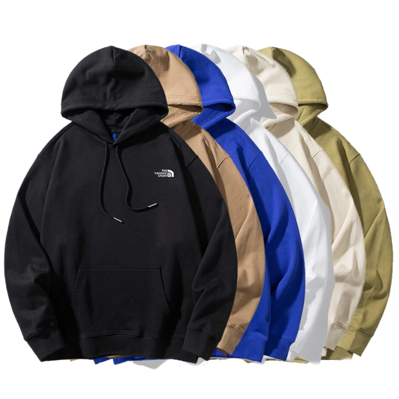 

The Latest 2023 Men's 100% Cotton Loose Hooded Winter Cloose Hoodie Fashion Brand Sweatshirt Long Sleeve Coat