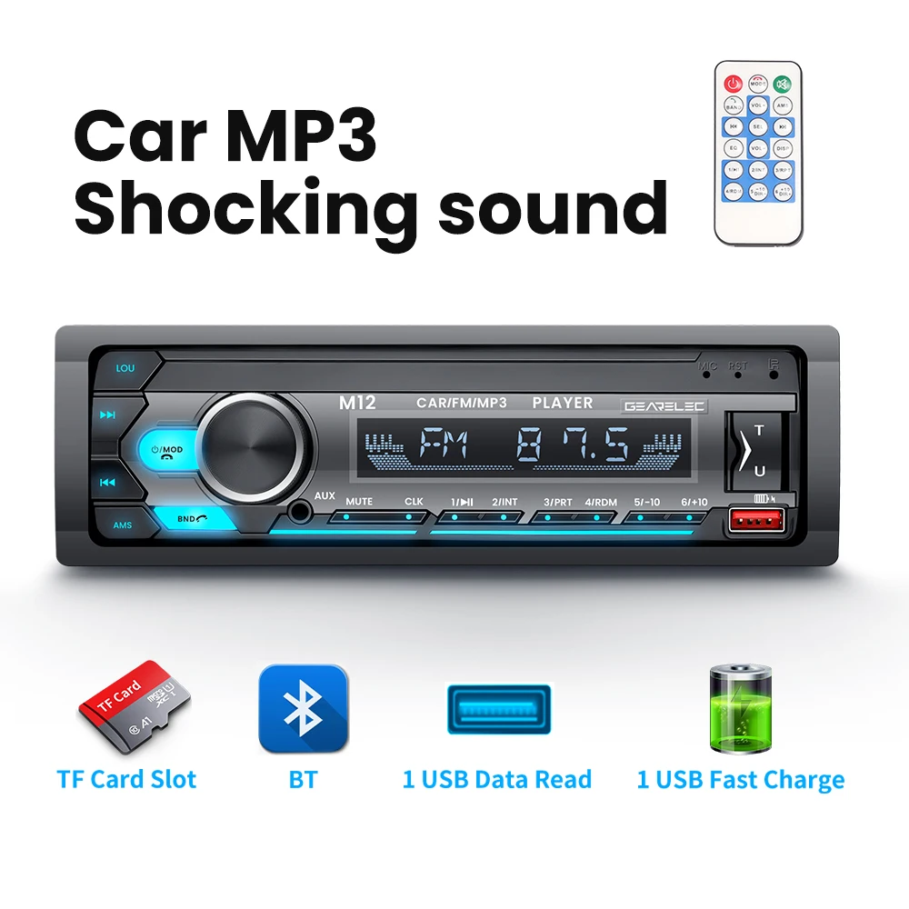 

Автомагнитола M12 1 din Стерео FM Aux вход приемник SD USB3.0 12V In-dash 1 din Автомобильный MP3 USB Мультимедийный Автомагнитола плеер