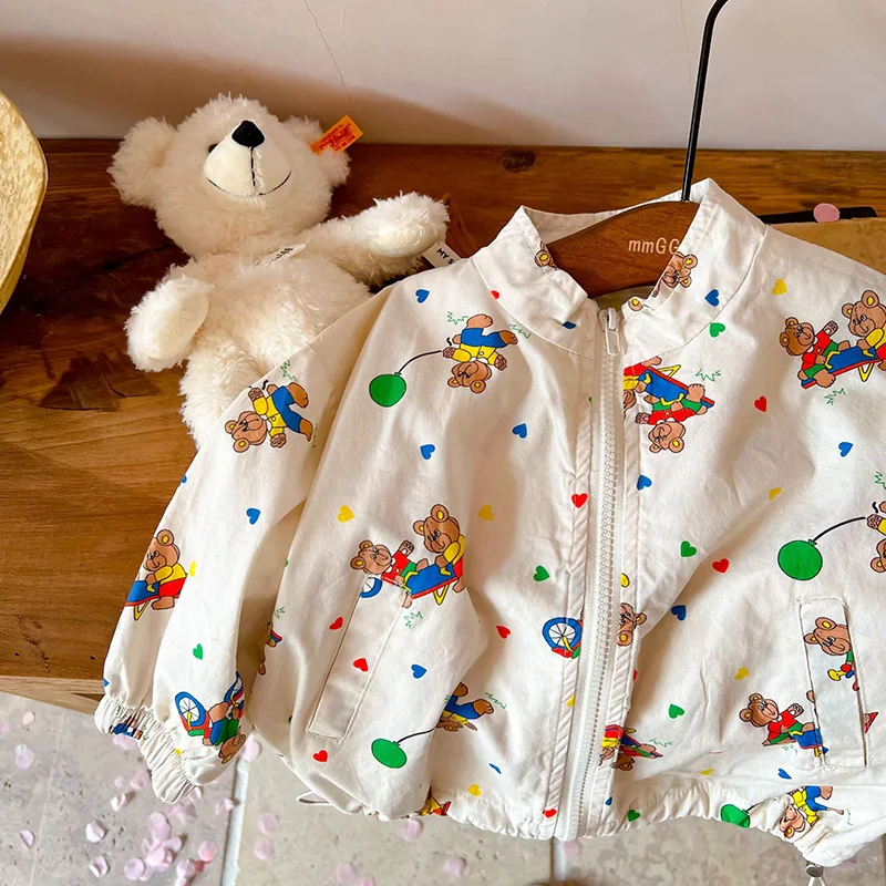 MILANCEL 2022 Autumn KidsJacket Cute Bear Boys Hoodie Coat Kids Outerwear