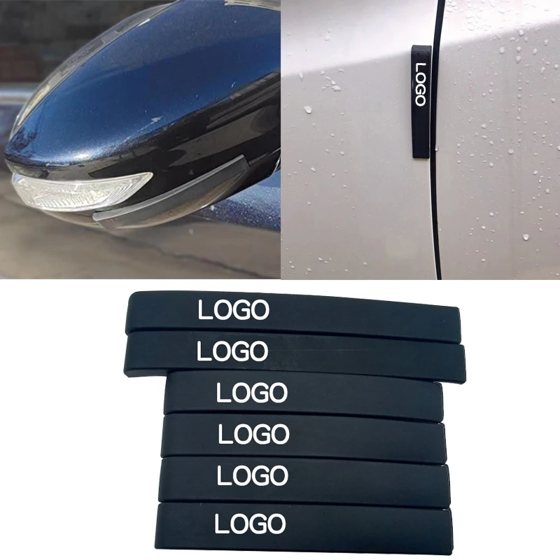 

6pcs Rubber Bumper Strip Car Door Anti-Collision Emblem Sticker For Honda Accord Civic Fit Pilot Exterior AccessorieOdyssey CRV