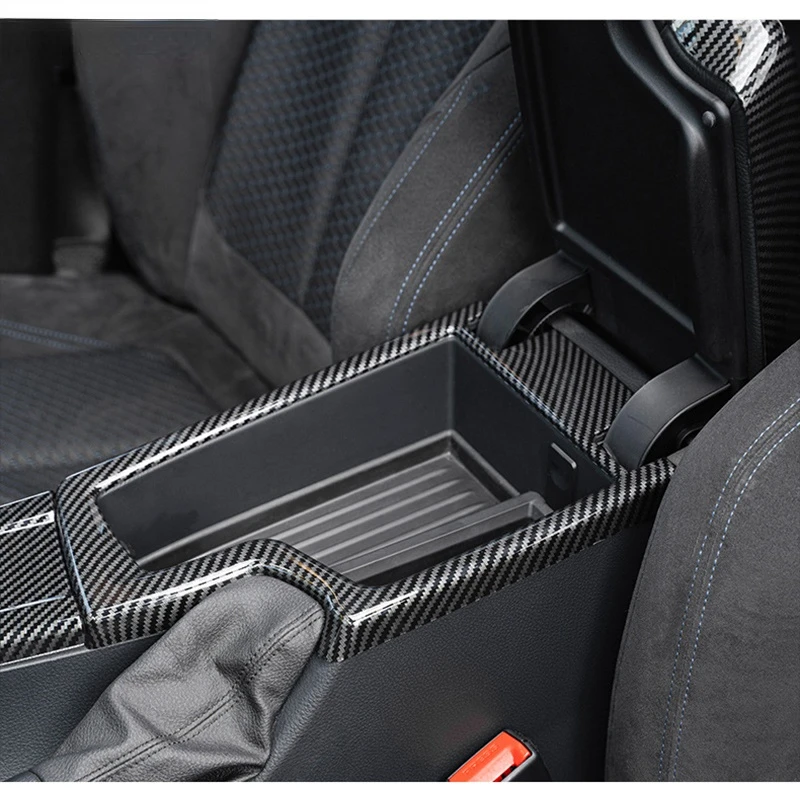 

Carbon Fiber Pattern Central Armrest Storage Box Frame Decoration Cover Trim For Bmw 3 4 series 3GT F30 F31 F32 F33 F34 F36