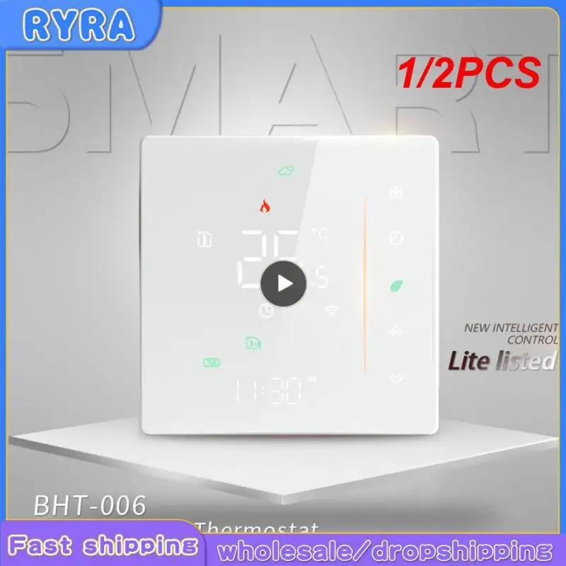 

1/2PCS Durable Graffiti Design Smart Control Easy Installation Wifi Electric Floor Heating Thermostat Floor Heating Alexa Modern