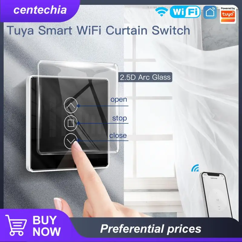 

Smart Life/tuya App For Roller Blinds Shutters Smart Home Curtain Switch Wireless Works With Alexa Google Home Tuya Wifi Rf433