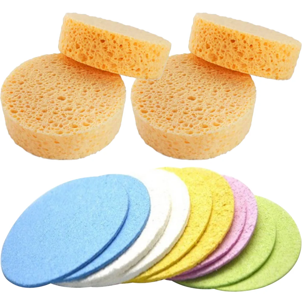 

Cellulose Cosmetics Sponges Natural Round Facial Cleansing Facial Scrub Facial Scrub Cleanser Makeup Remover Powder Puff