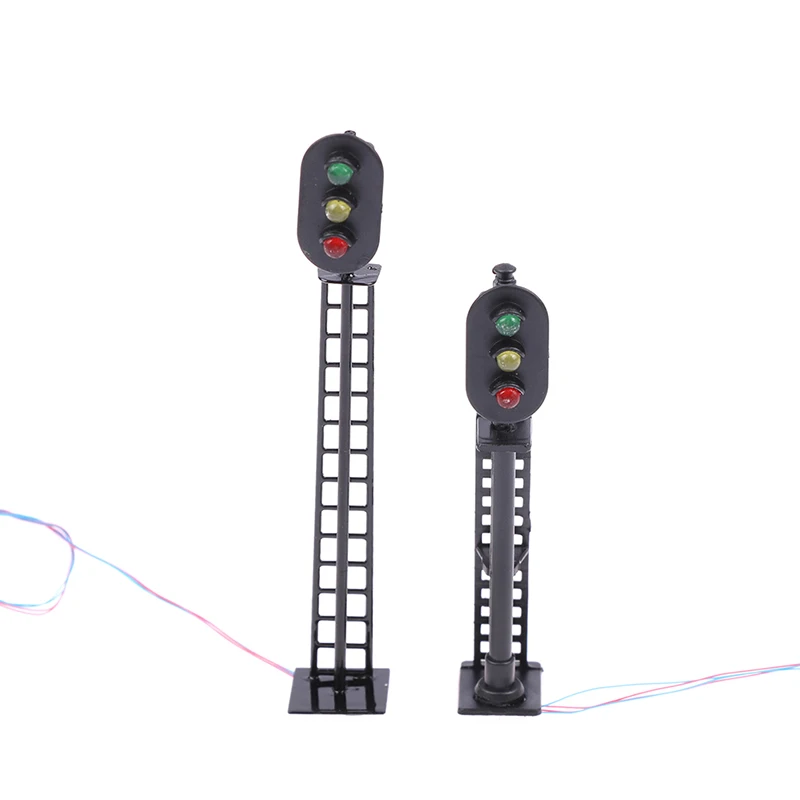 

1Pc Mini Model 3v Street Train Railway Scenery 3-light Traffic Lights Model