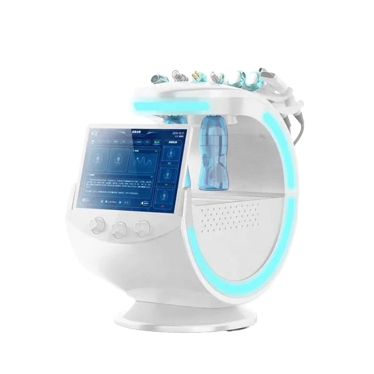 Фото Умный аппарат для аквапилинга и кислородной дермабразии Smart Aqua Skin Testing Oxygen Jet для ухода за кожей лица в салонах красоты и СПА №1