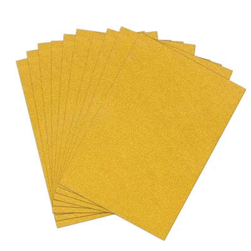 10pcs A4 Sheets Glitter Cardstock Card Making Diy Material Sparkling Craftwork Scrapbooking