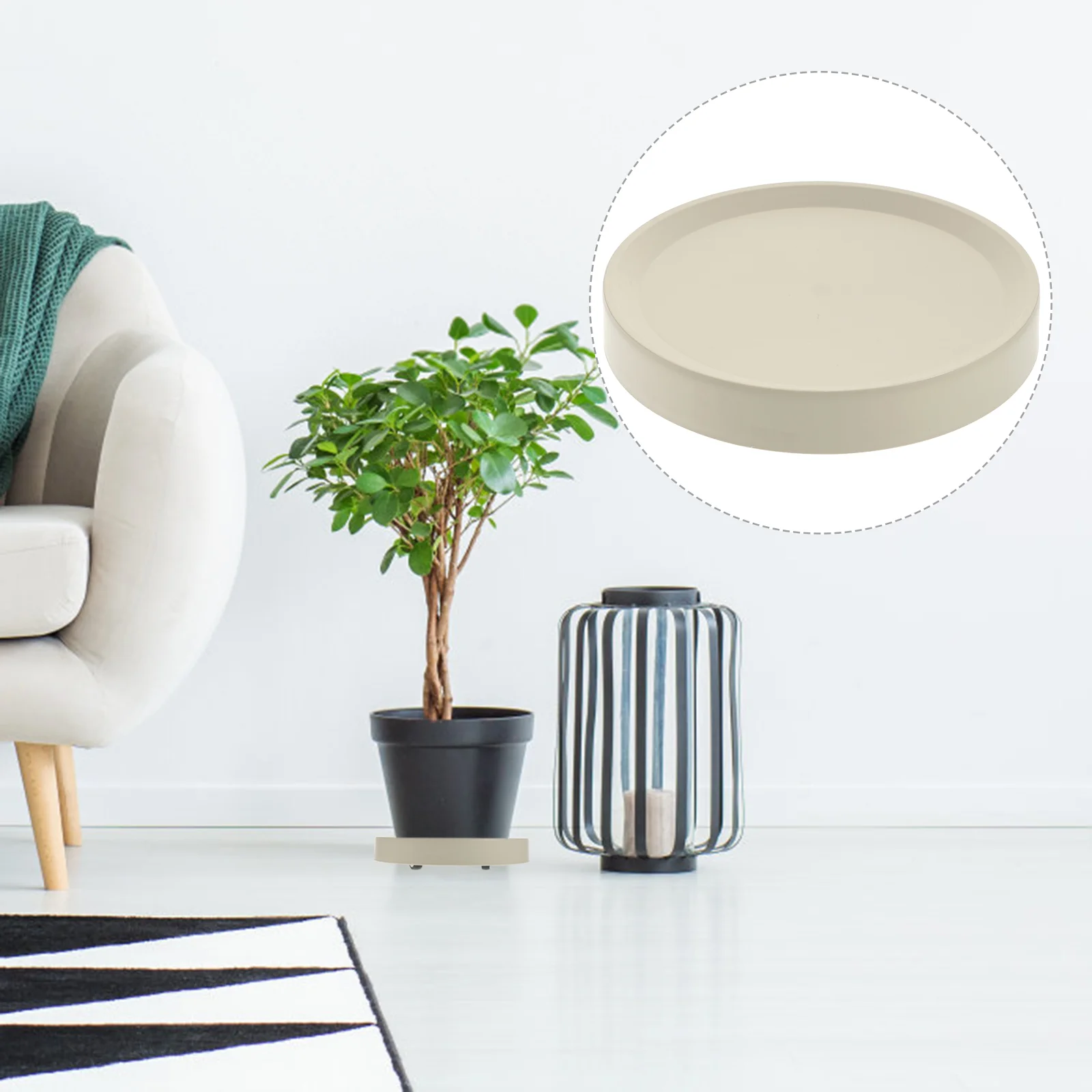 

Fish Bowl Stand Indoor Pots Plants Accessories Planter Saucer Pot Trays Plants Mobile Flowerpot Base Tray