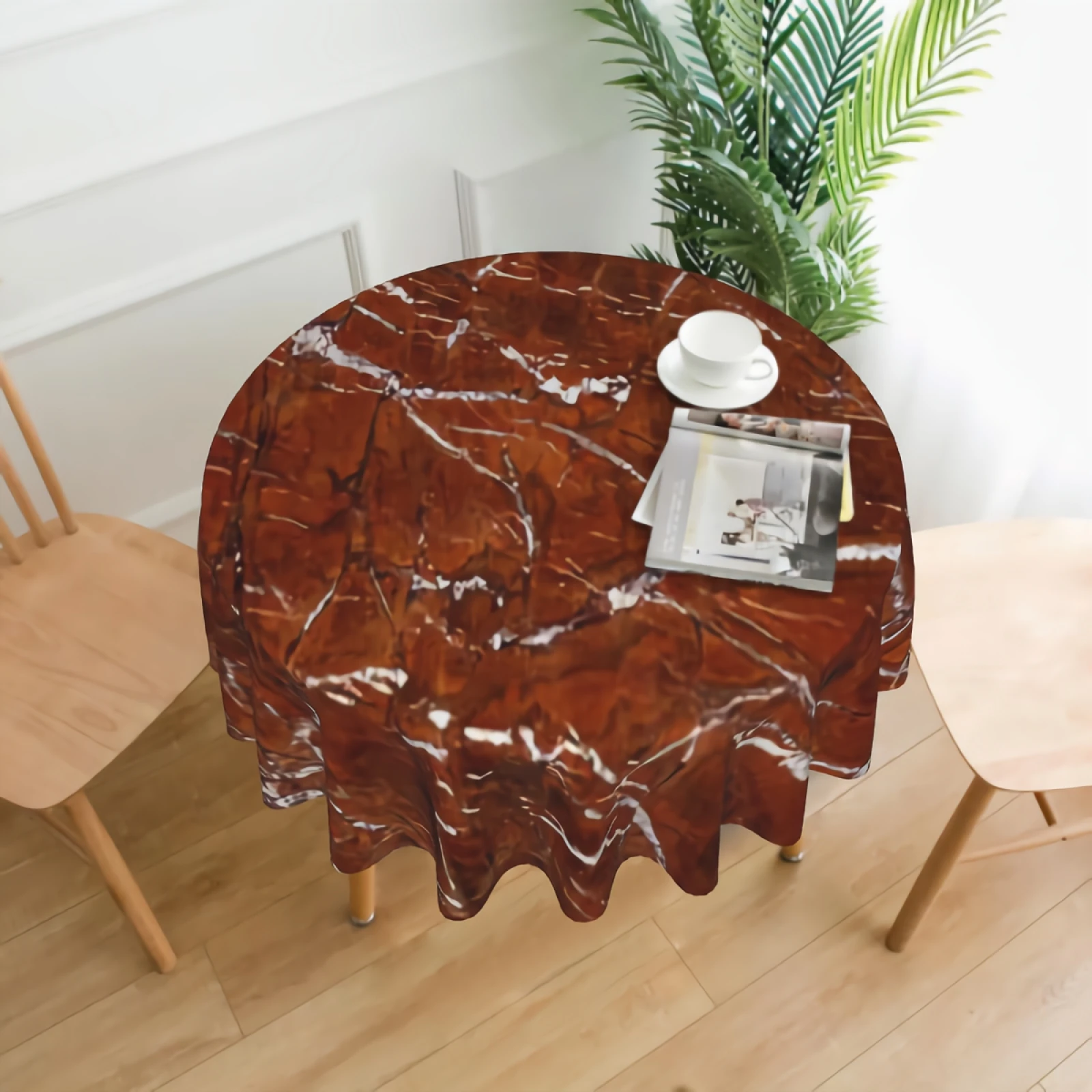 

Red And White Marble Tablecloths Decorative for Home Party Birthday Wedding