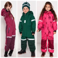childrens ski suit boys and girls one piece baby winter plus cotton to keep warm ski suit one piece suit snow and wind