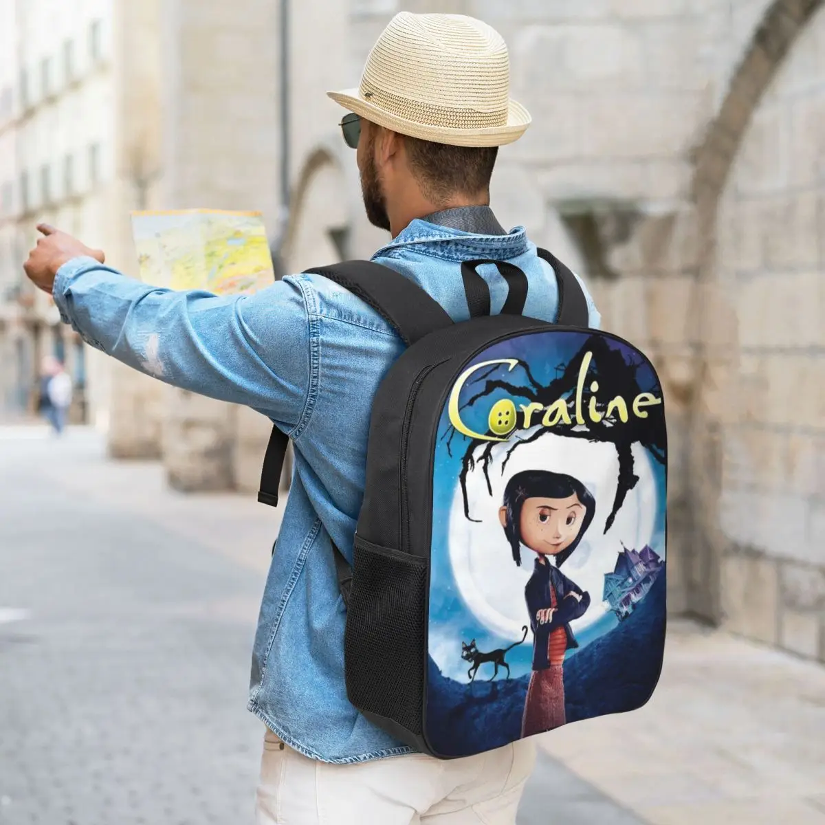 Рюкзаки C-CoralineS с аниме-фильмом для женщин мужчин мальчиков и девочек сумка книг