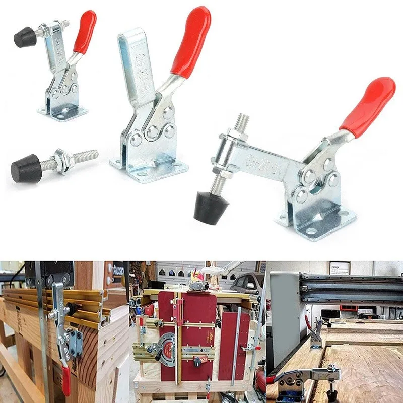 

4pcs/set Red Toggle Clamp GH-201B 100kg Quick Release Tool Horizontal Clamps Hand New Heavy Duty Tooling Accessory Quick Clamps